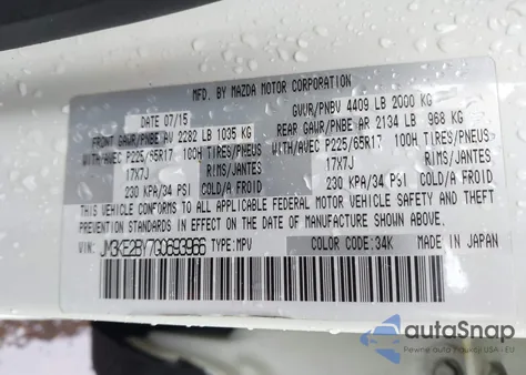 2016 Mazda Cx-5 Sport from USA, damaged, VIN JM3KE2BY7G0693966